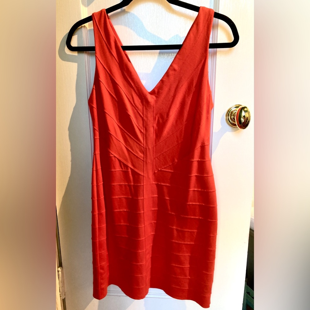 5/48 Fun Orange Cocktail Dress from Saks. Size M.